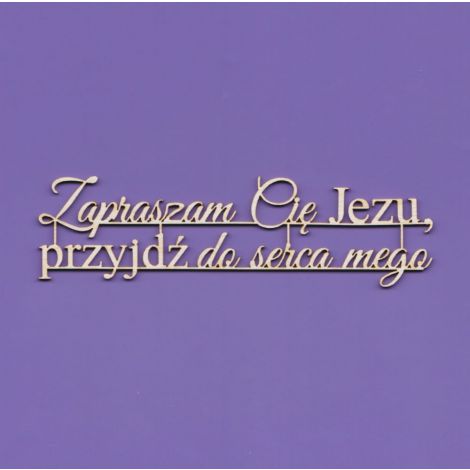 Tekturka Crafty Moly Napis G9 - Zapraszam Cię Jezu przyjdź do serca mego